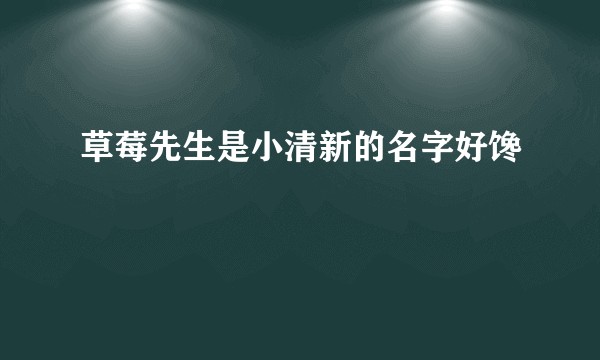 草莓先生是小清新的名字好馋