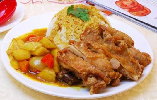 咖哩鸡腿饭