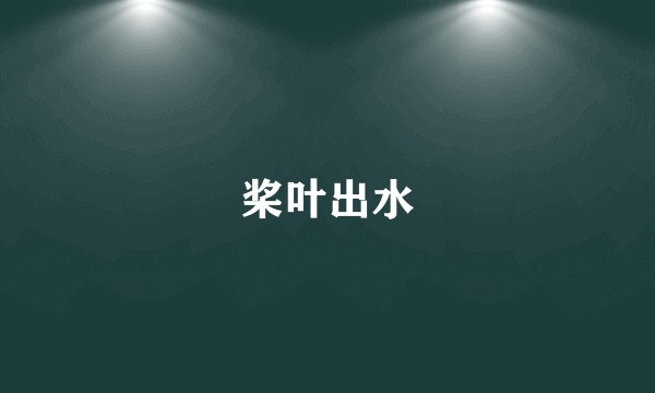 桨叶出水