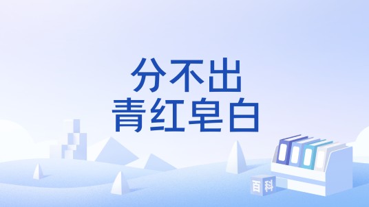 分不出青红皂白