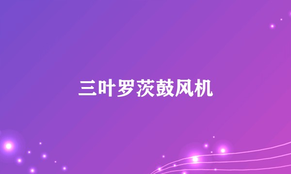 三叶罗茨鼓风机