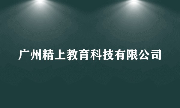 广州精上教育科技有限公司