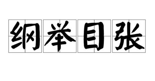 纲张目举