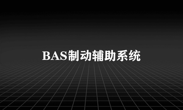 BAS制动辅助系统