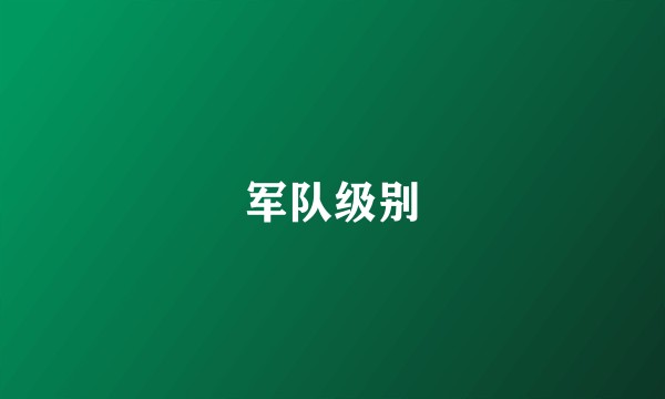 军队级别