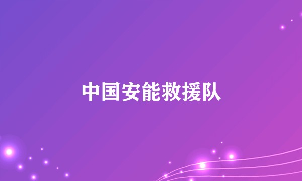 中国安能救援队