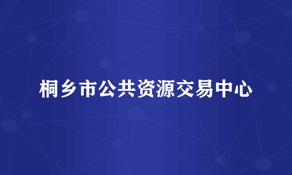 桐乡市公共资源交易中心