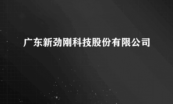 广东新劲刚科技股份有限公司