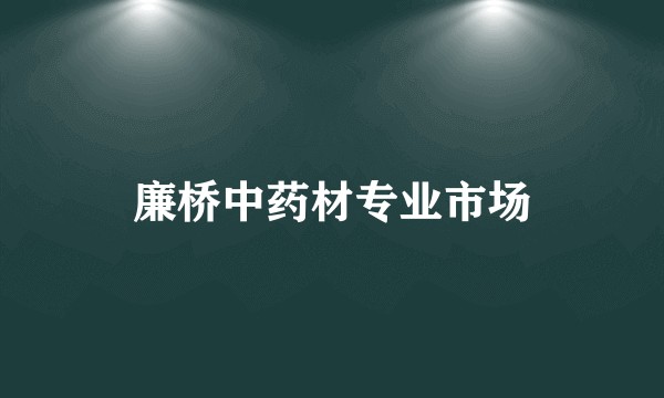 廉桥中药材专业市场