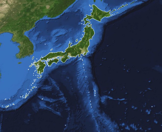 日本列岛(太平洋西部日本海沟附近隆起的群岛)