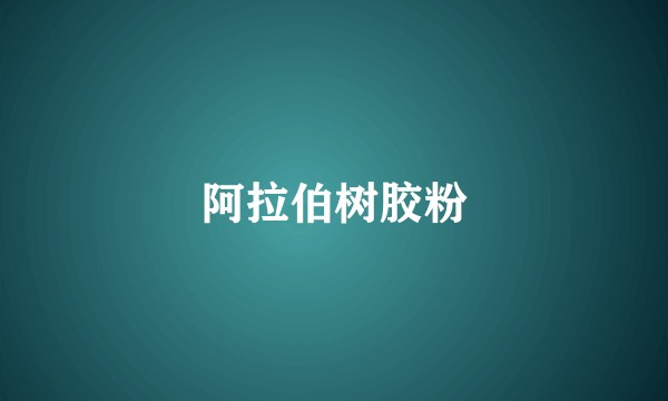 阿拉伯树胶粉