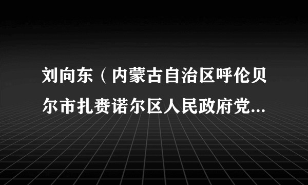刘向东（内蒙古自治区呼伦贝尔市扎赉诺尔区人民政府党组成员、副区长）