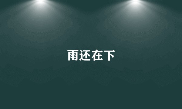 雨还在下