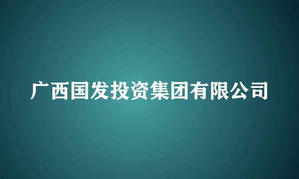 广西国发投资集团有限公司