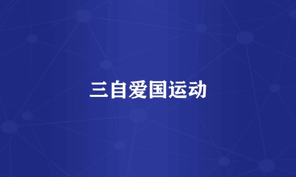 三自爱国运动