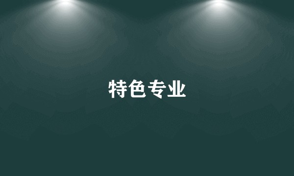 特色专业