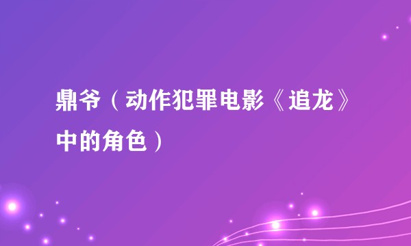 鼎爷（动作犯罪电影《追龙》中的角色）
