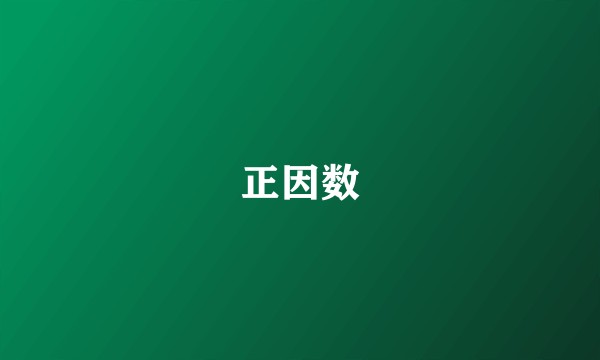 正因数