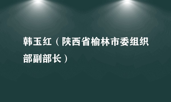 韩玉红（陕西省榆林市委组织部副部长）