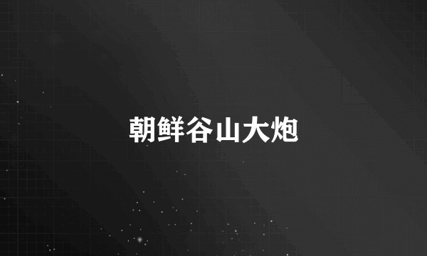 朝鲜谷山大炮