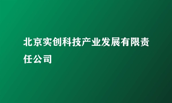 北京实创科技产业发展有限责任公司
