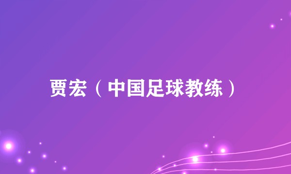 贾宏（中国足球教练）
