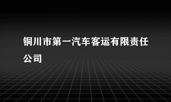 铜川市第一汽车客运有限责任公司