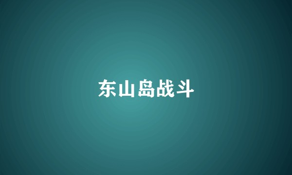 东山岛战斗