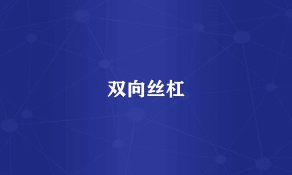 双向丝杠