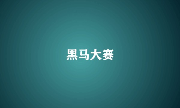 黑马大赛