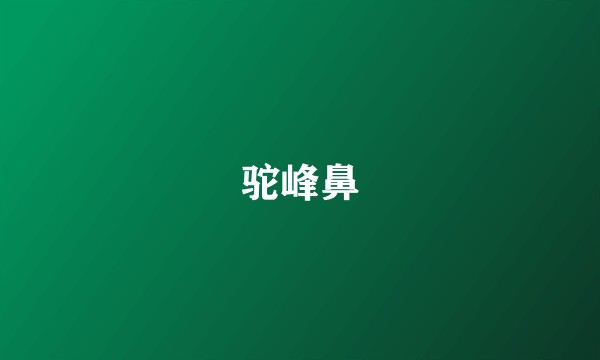 驼峰鼻