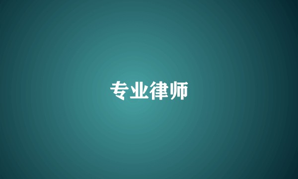 专业律师