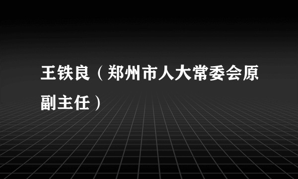 王铁良（郑州市人大常委会原副主任）