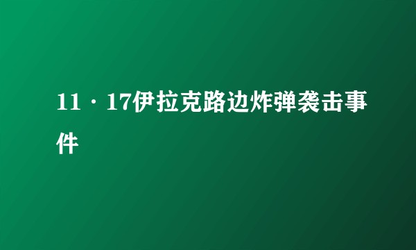 11·17伊拉克路边炸弹袭击事件