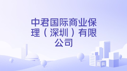 中君国际商业保理（深圳）有限公司