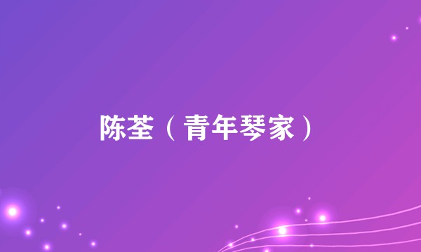 陈荃（青年琴家）