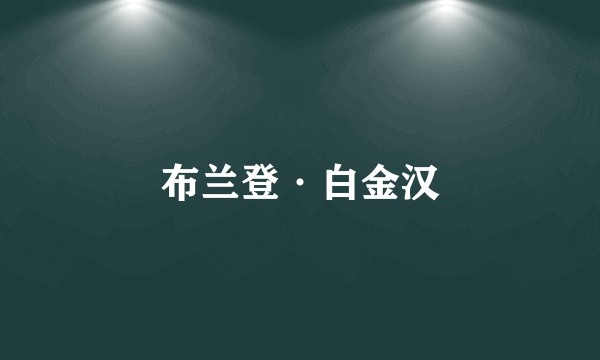 布兰登·白金汉