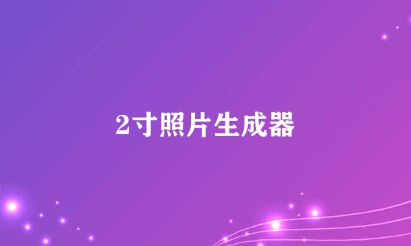 2寸照片生成器