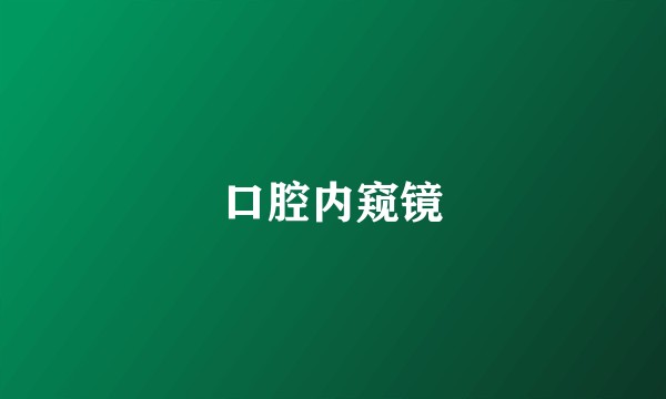 口腔内窥镜