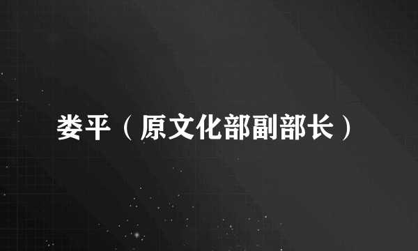 娄平（原文化部副部长）