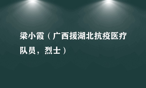 梁小霞（广西援湖北抗疫医疗队员，烈士）