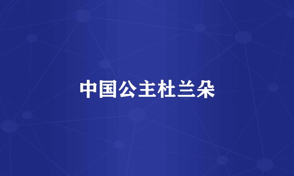 中国公主杜兰朵