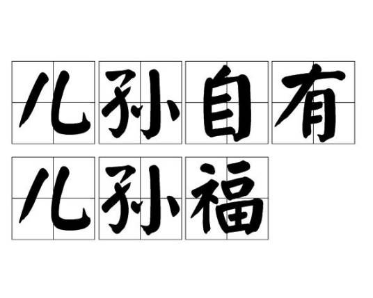 儿孙自有儿孙福