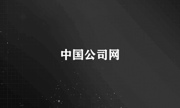 中国公司网