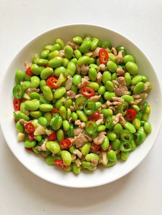 毛豆炒肉