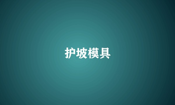 护坡模具