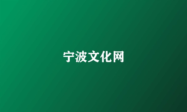 宁波文化网