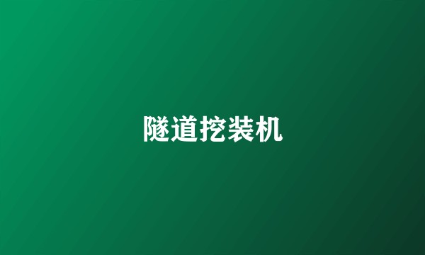 隧道挖装机