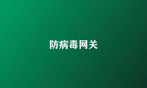 防病毒网关