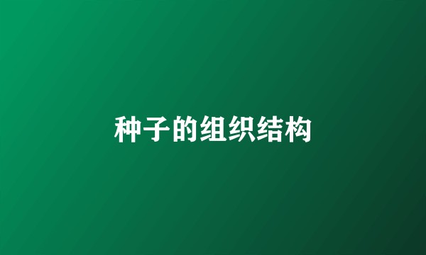 种子的组织结构